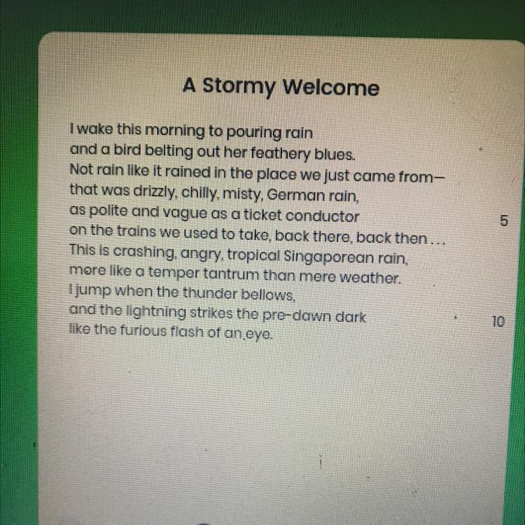 📈Reread the second stanza of the poem, on page 2. How does