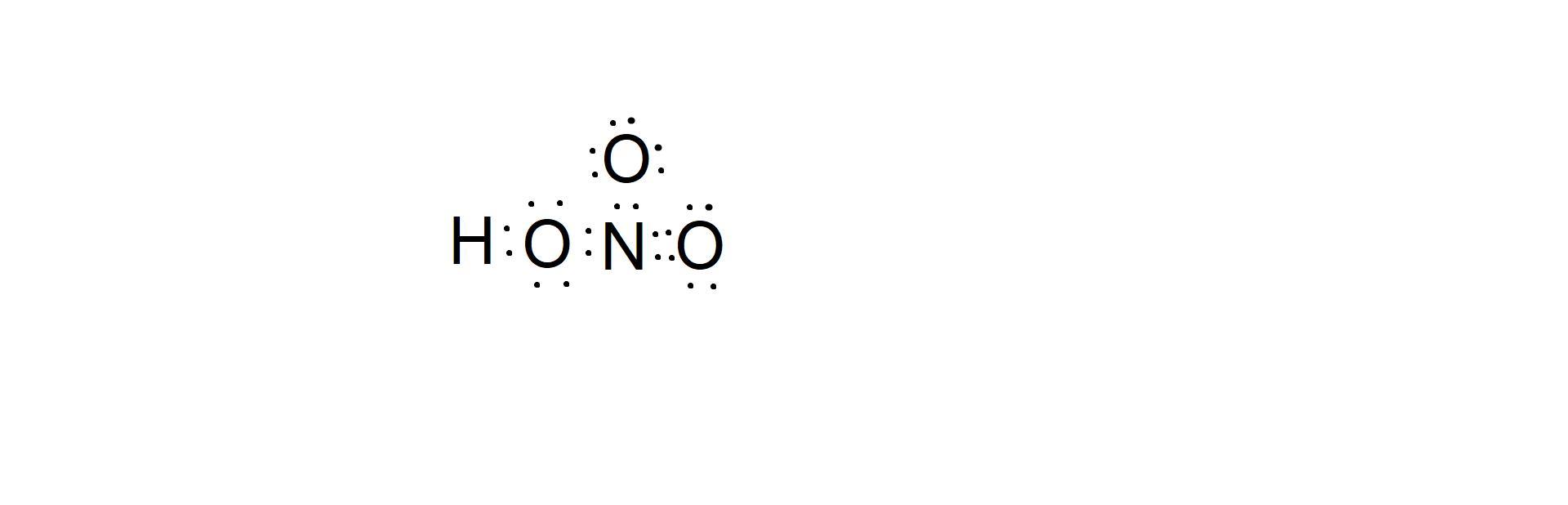 ⚗️lewis structure of HONO2 (HNO3)