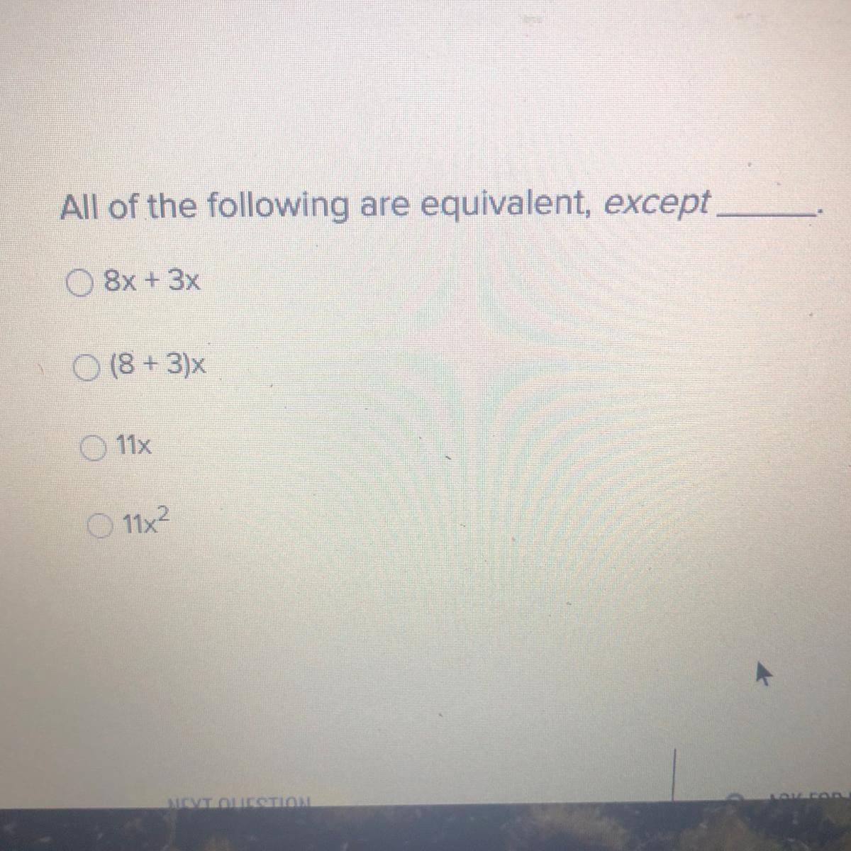 📈All of the following are equivalent, except