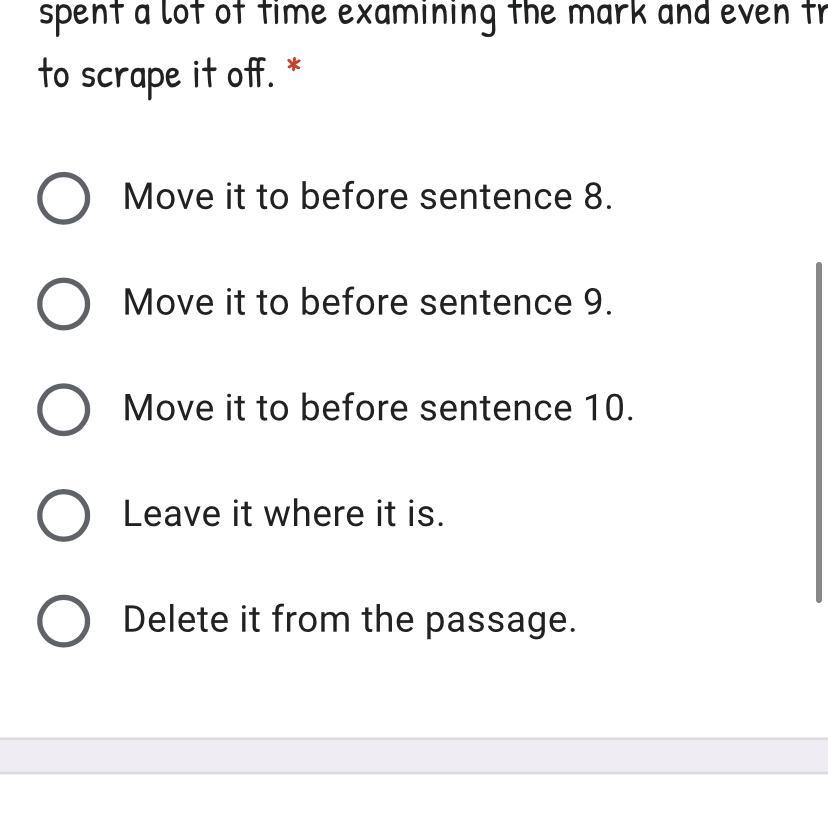 In the third paragraph, the writer wants to ensure that the sentences