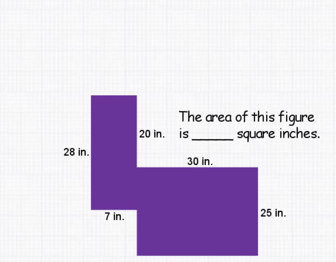 Find the area of this figure ___ square inches.
