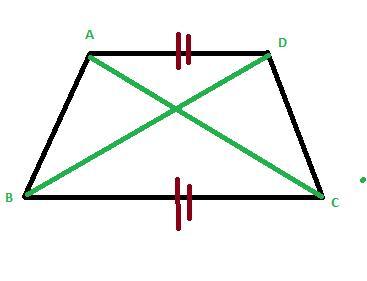 In A Trapezoid Abcd With Legs Ab And Cd , The Diagonals Intersect Each Other At Point O. - Brainly.com