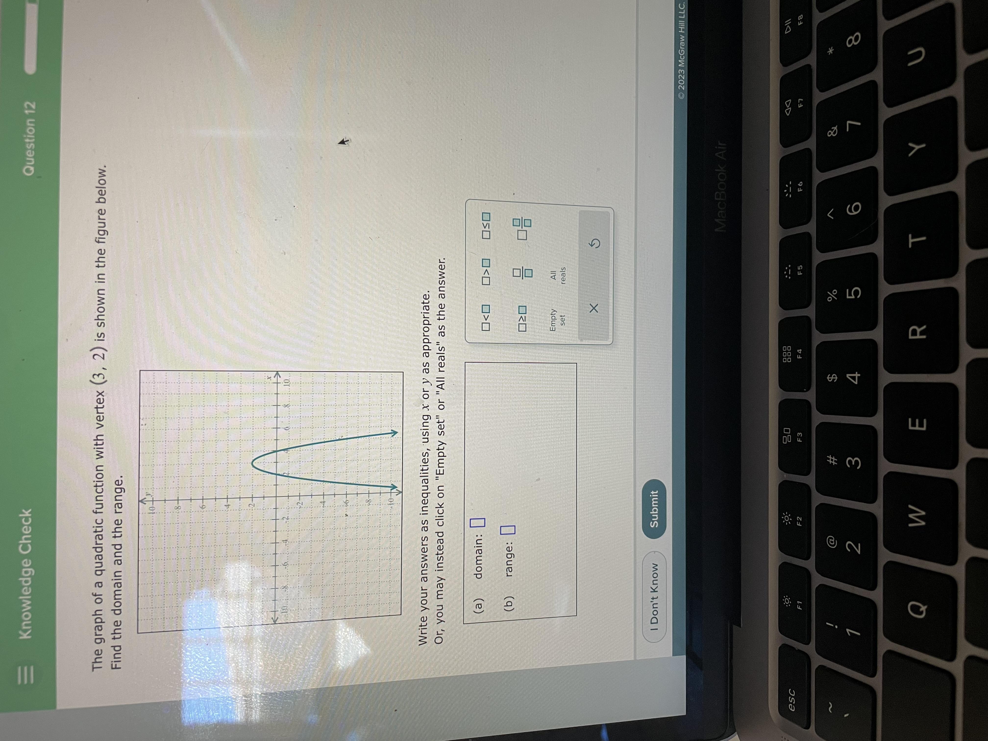 What is the domain and range?