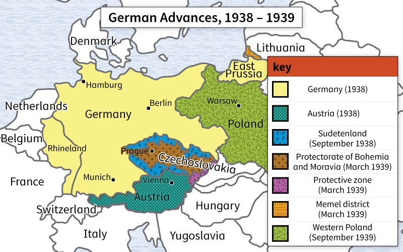 Aggression In Europe Map Worksheet Answers Aggression In Europe Map Map Vector