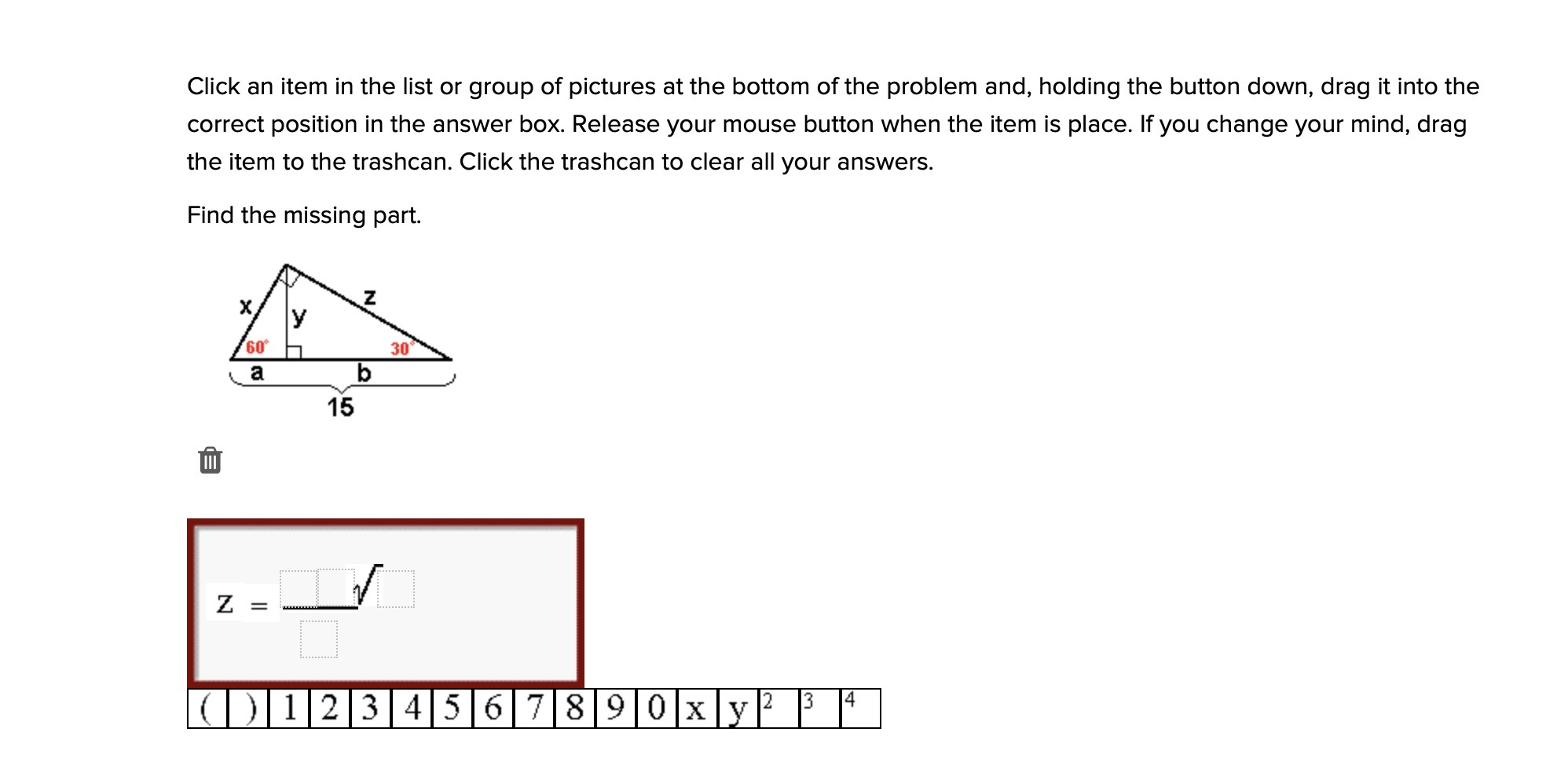 Click an item in the list or group of pictures at the bottom of the