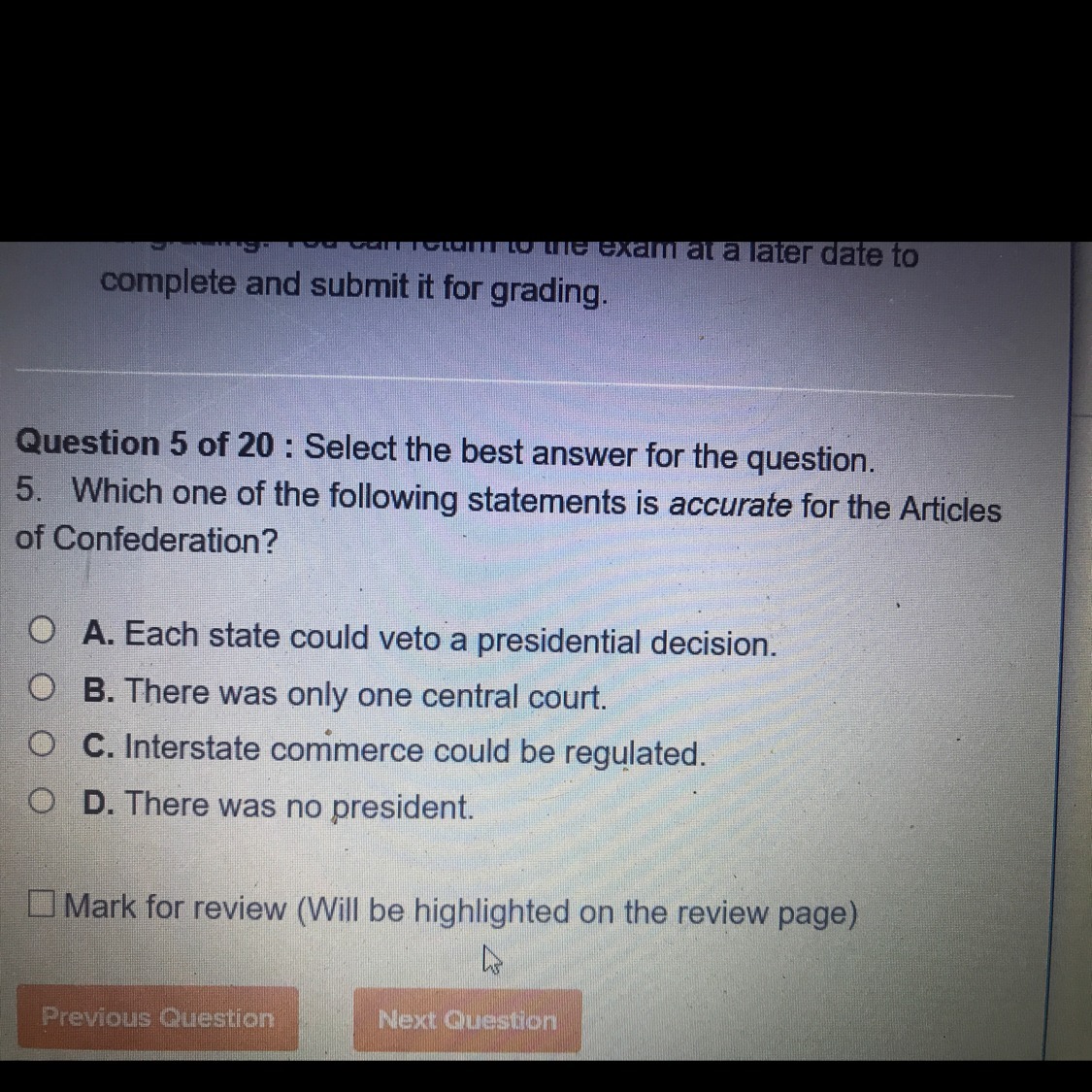 Which Of The Following Statements Is Accurate For The Articles Of Confederation - Brainly.com