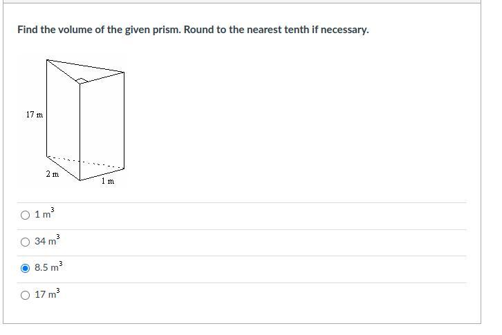 📈Find The Volume Of The Given Prism. Round To The Nearest Tenth If Necessary. - Brainly.com