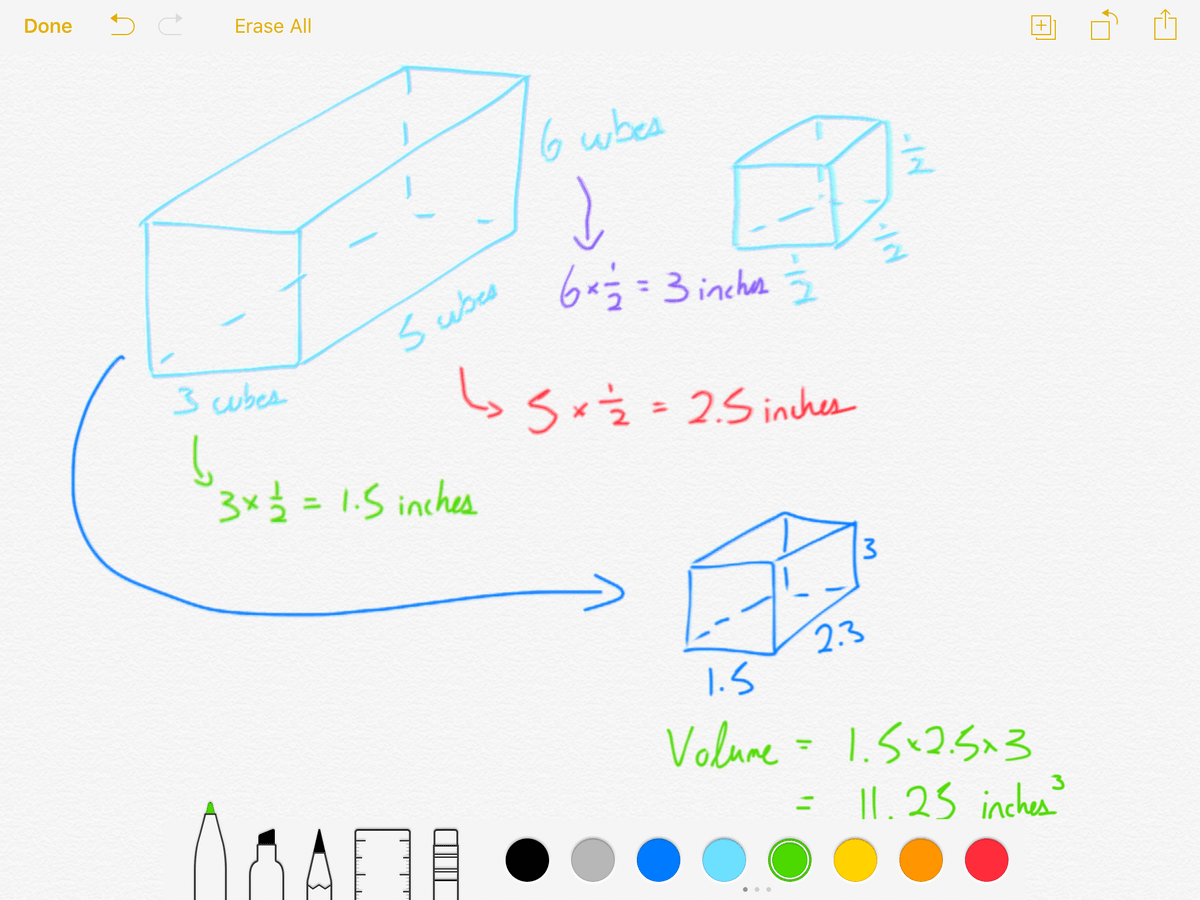 A right rectangular prism is packed with cubes of side