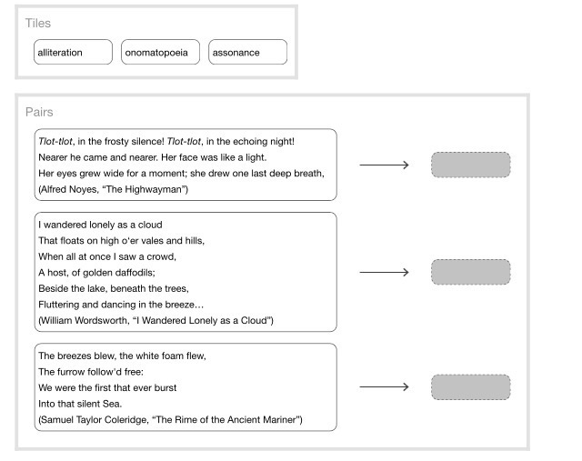 Match Each Sound Device To The Excerpt In Which It Is Used. - Brainly.com