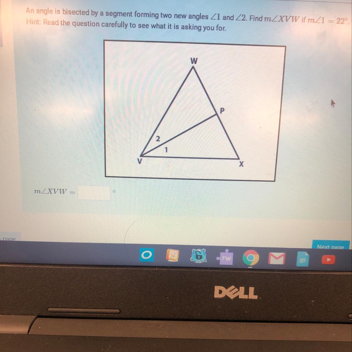 PLEASE HELP (picture is shown) An angle is bisected by a segment
