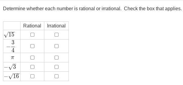 PLEASE HELP I WILL MARK BRAINLIEST Determine whether each number is