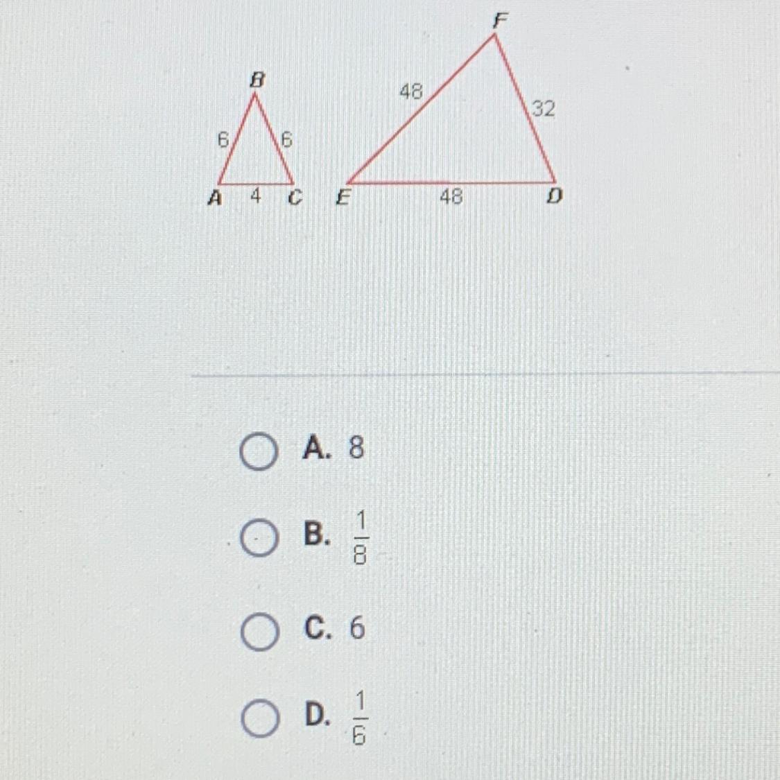 What Is The Scale Factor Of Abc To Def? - Brainly.com