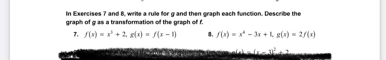 📈In Exercises 7 and 8, write a rule for g and then graph