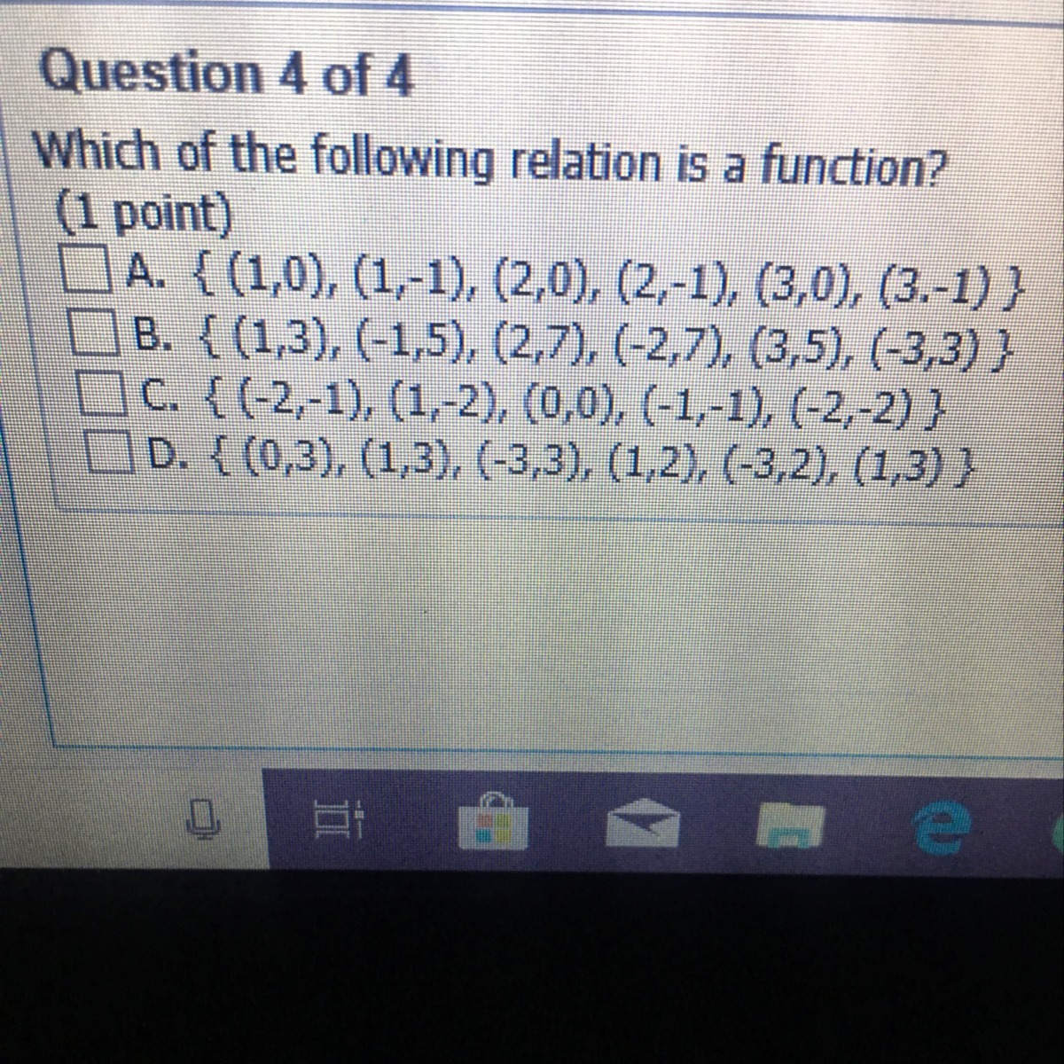 Which relation is a function?