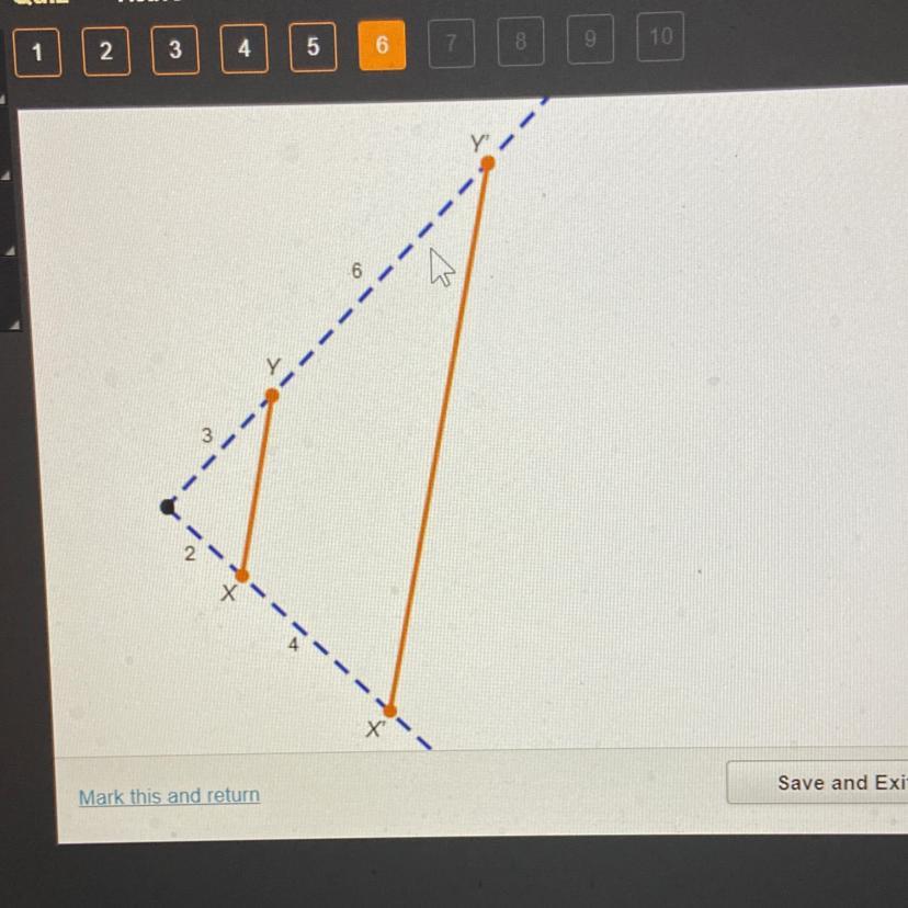 what is the scale factor of this dilation 1/2 1/3 2 3
