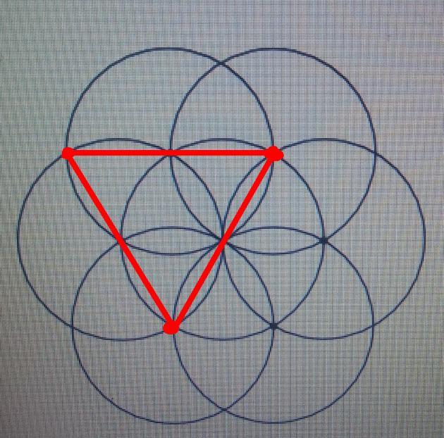Here is a straightedge and compass construction. Use a straightedge to draw an equilateral