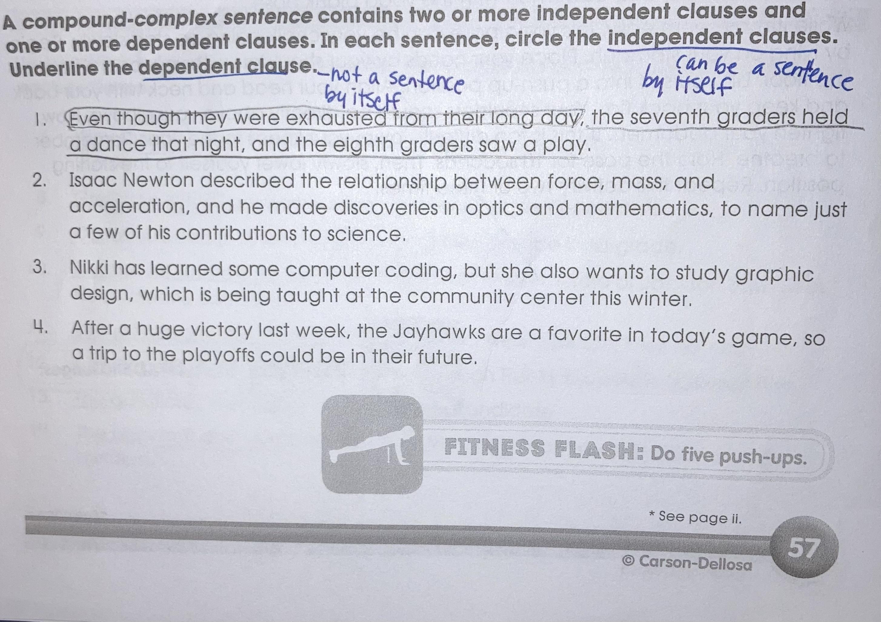 independent clauses, dependent clause.