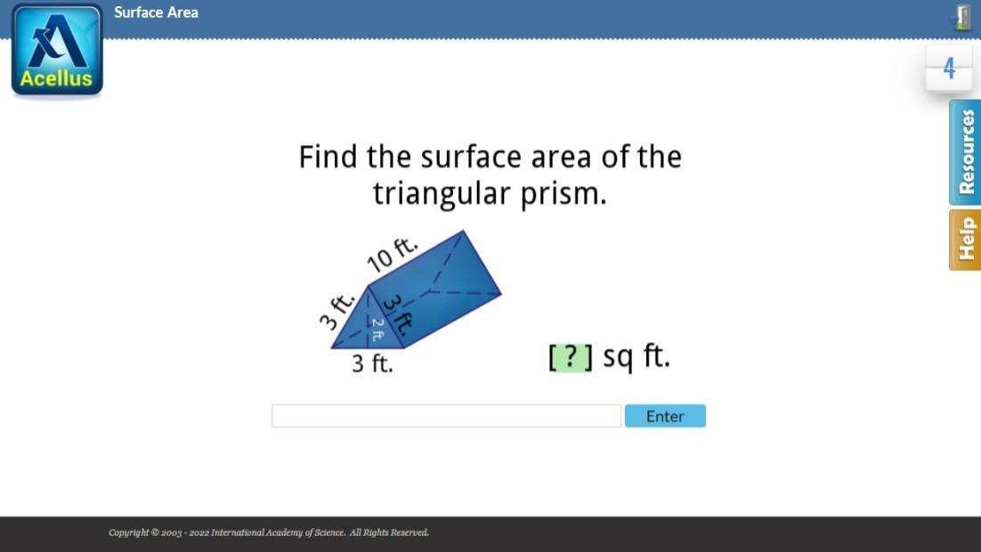 find the surface area of the triangular prism