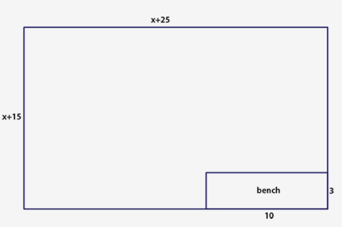 Marissa is painting her rectangular patio, with the exception of a