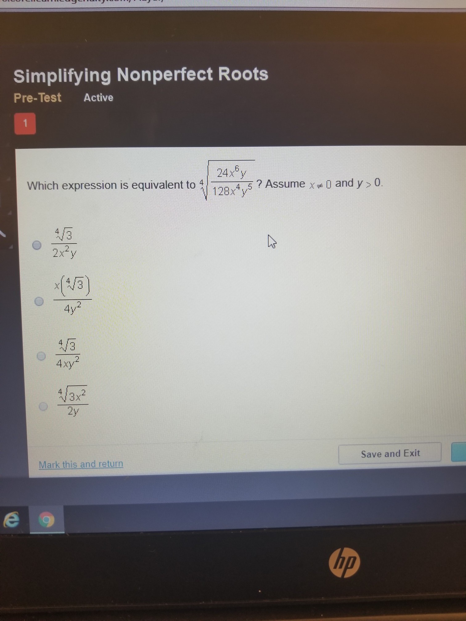 which expression is equivalent to