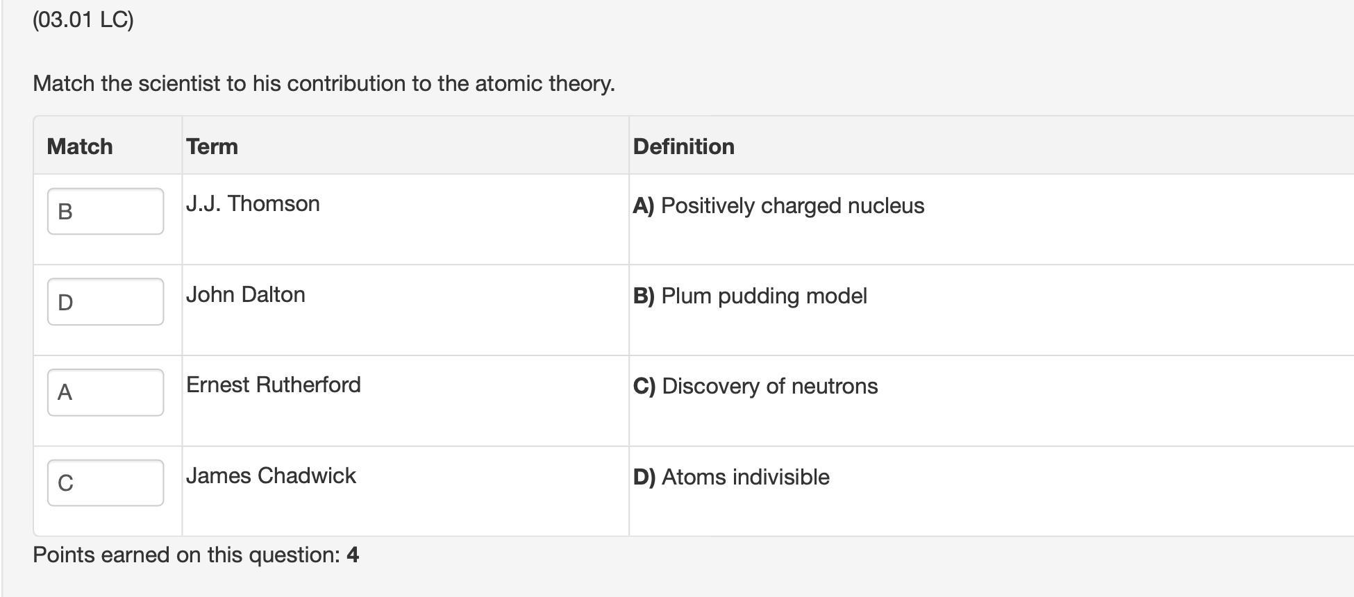 Match the scientist with his discovery or contribution. Match Term