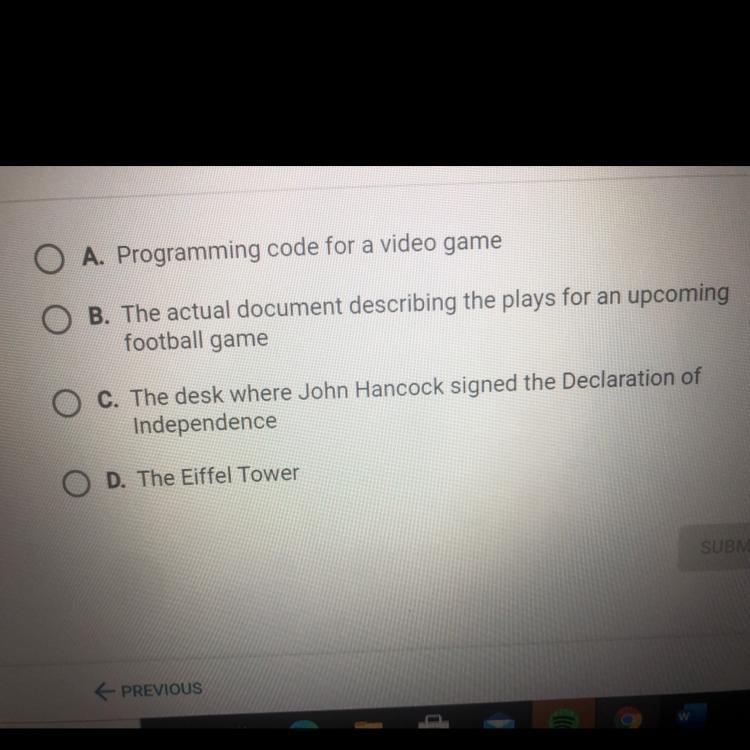🖥️ Which of the following is an example of intellectual property