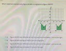 Which statement explains why figure JKLMN is congruent to figure VWXYZ