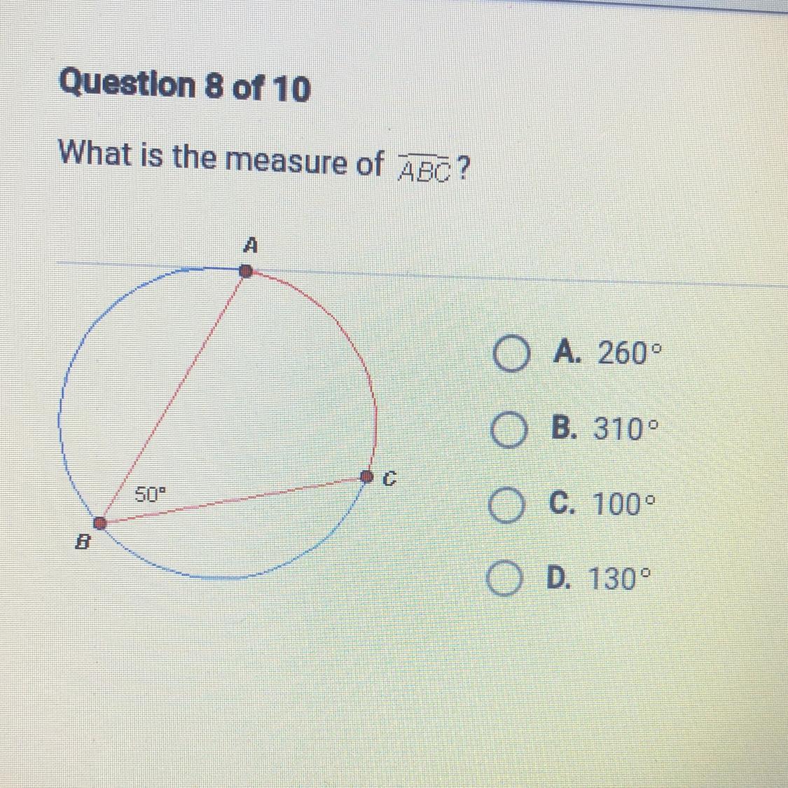 What Is The Measure Of Abc - Brainly.com