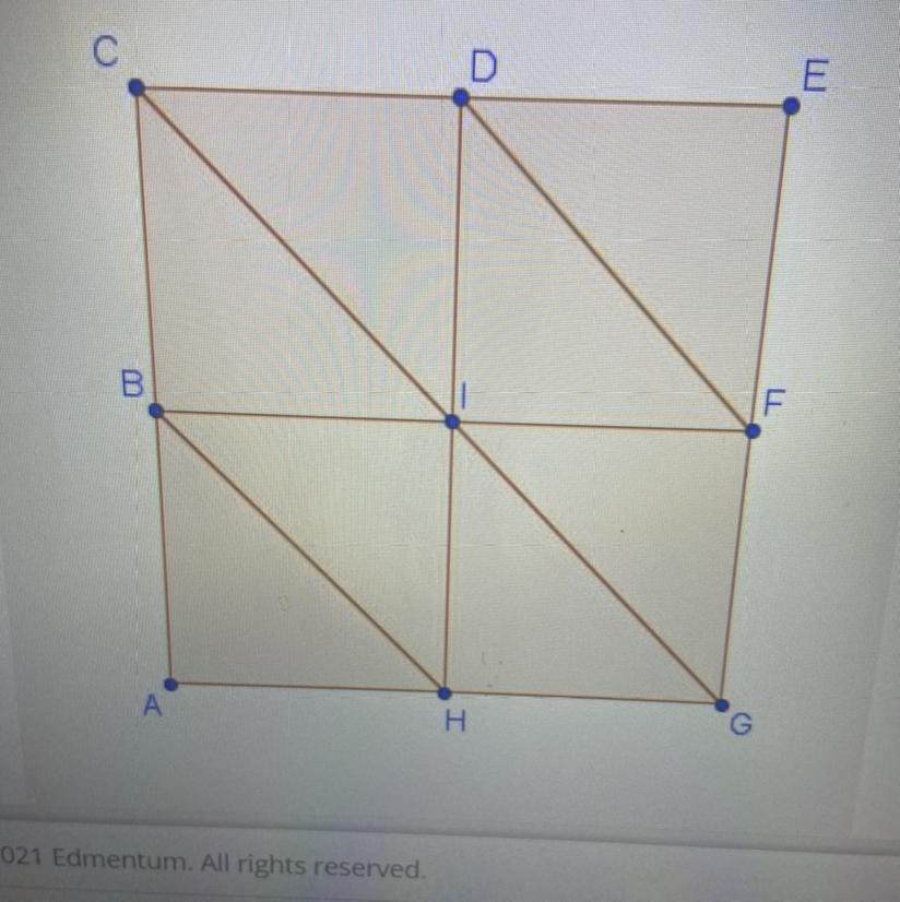 The figure shows 8 congruent triangles made by dividing a square that