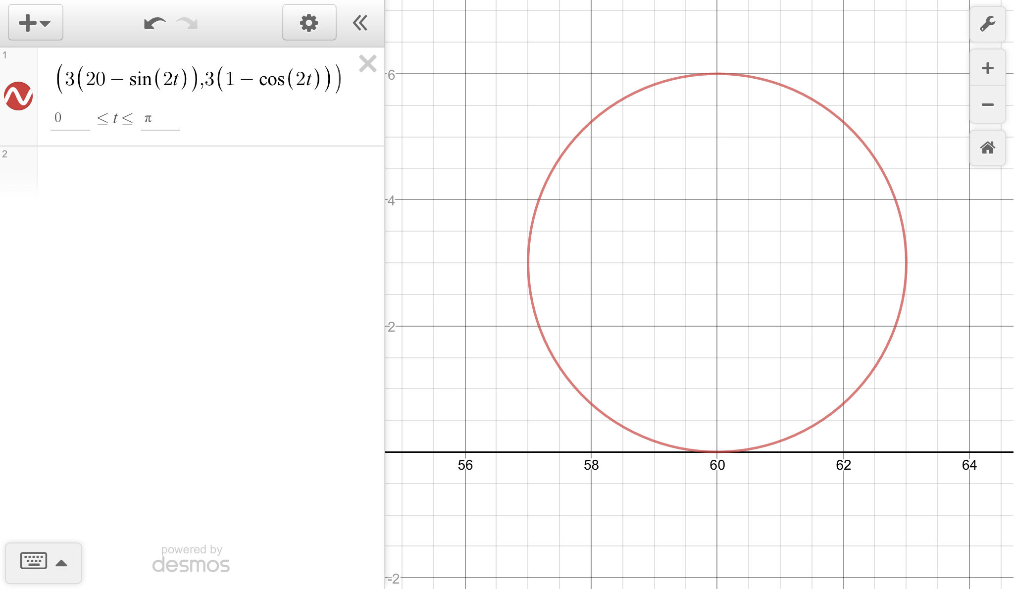 Find the area under one arch of a cycloid described by the parametric