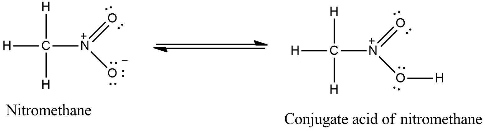 Draw A Complete Lewis Structure For The Conjugate Acid Of Nitromethane That Shows All Bonds, Unshared - Brainly.com