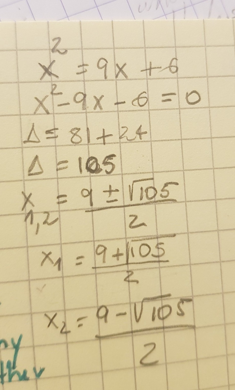 Which Are The Solutions Of The Quadratic Equation? X2 = 9x