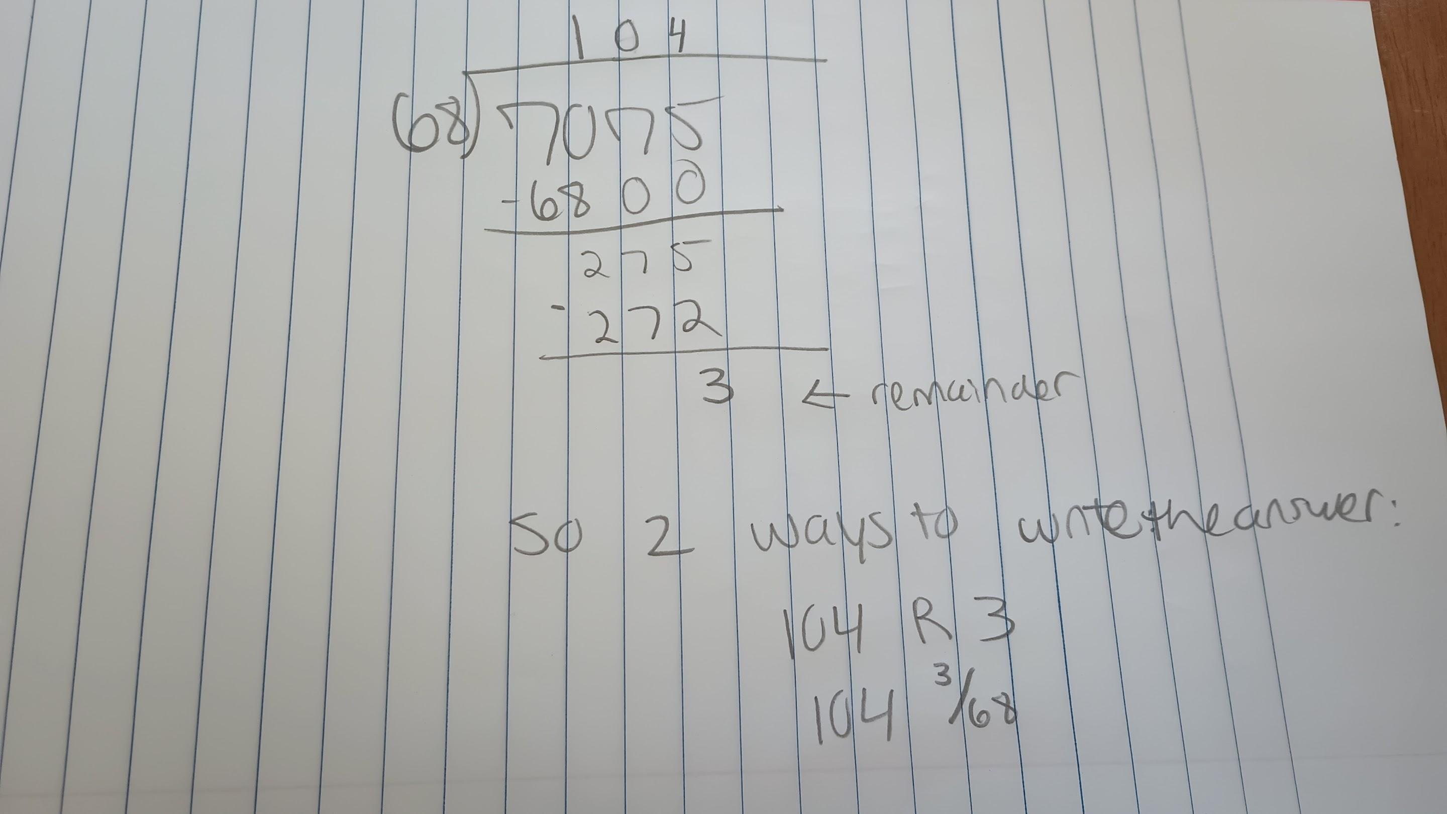 7075 divided by 68 long division - brainly.com