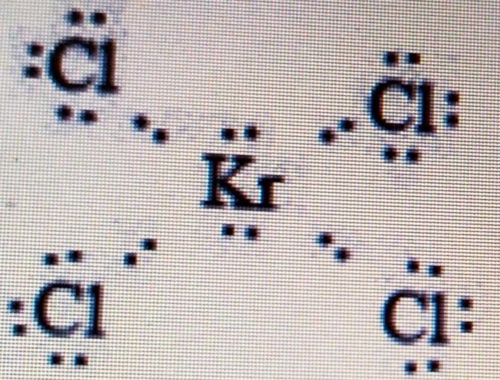 what is krcl4 lewis structure - brainly.com