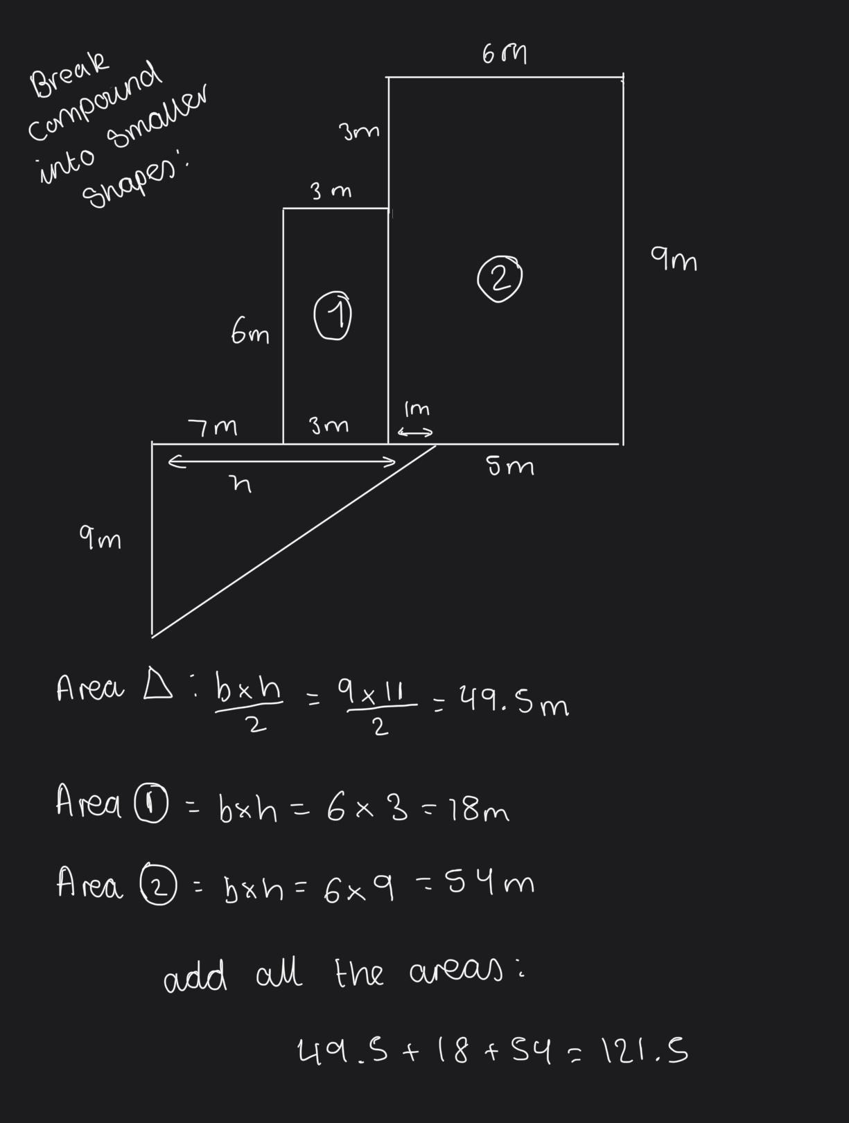 What is the area of this figure