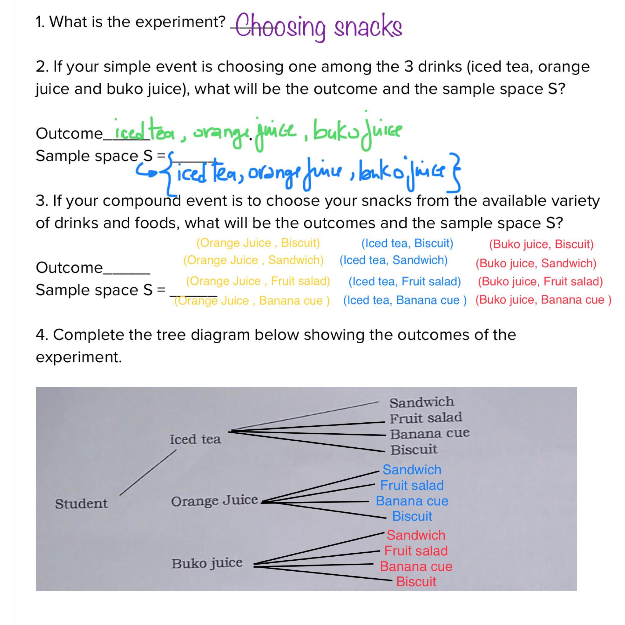 At a school canteen, a student can choose his snacks from 3 drinks
