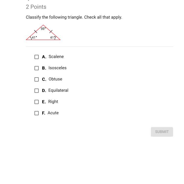 Classify The Following Triangle - Brainly.com