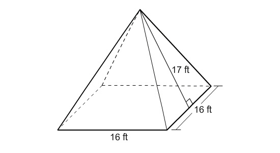 32 • sqrt (2) simplify : Where can i get detailed steps on finding the square root of 8704? What is the volume of the pyramid? 8,704 ft3 1,280 ft3 34,816 ft3 4,624
