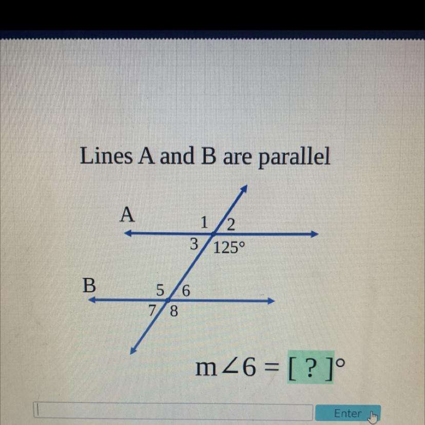 Lines A and B are parallel