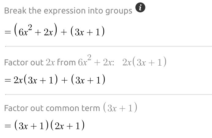 how to factor 6x^2+5x+1
