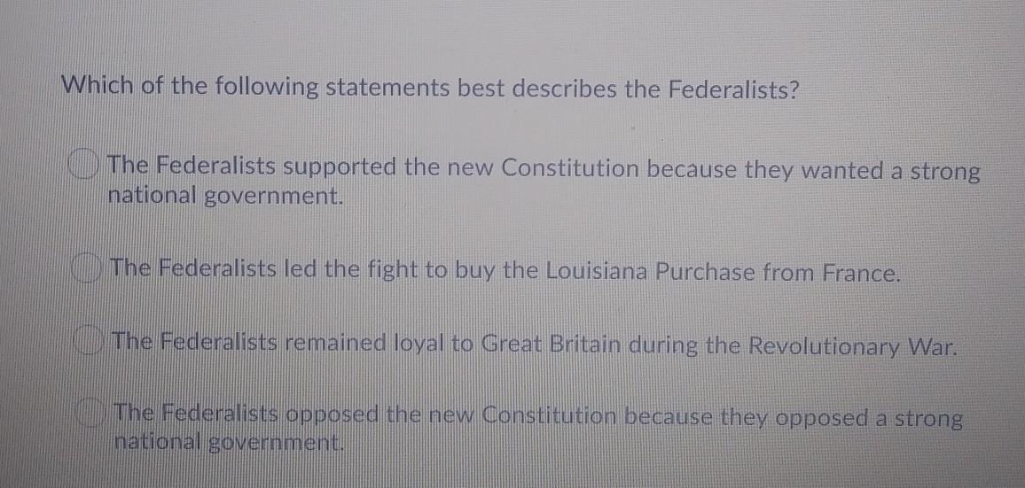 Which of the Following Best Describes the Concept of Federalism