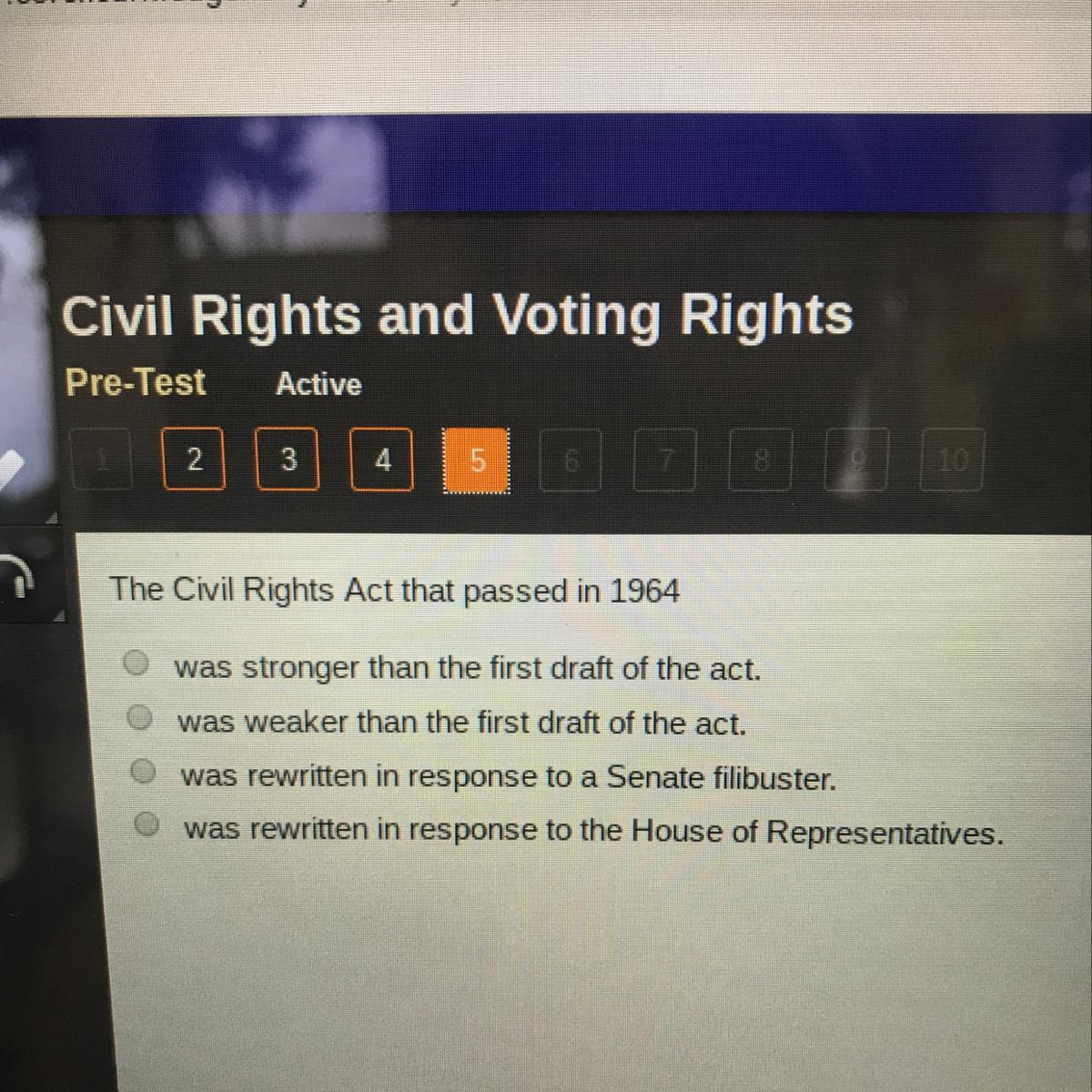This act of congress allowed black victims to file a lawsuit and recover money damages. The civil rights act passed in 1964 - Brainly.com