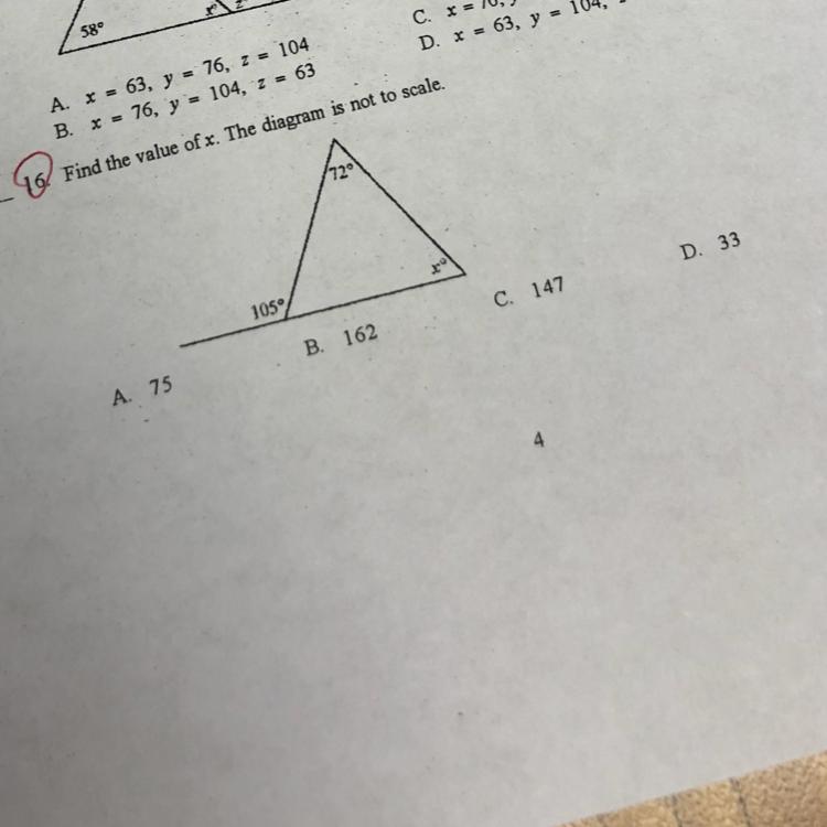 Find The Value Of X. The Diagram Is Not To Scale. - Brainly.com