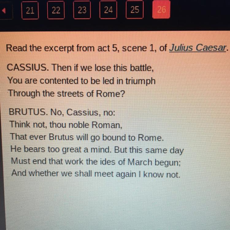 How does Shakespeare's use of triumph instead of victory affect the