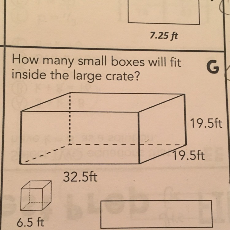 How many small boxes will fit inside the large crate?? Plz explain