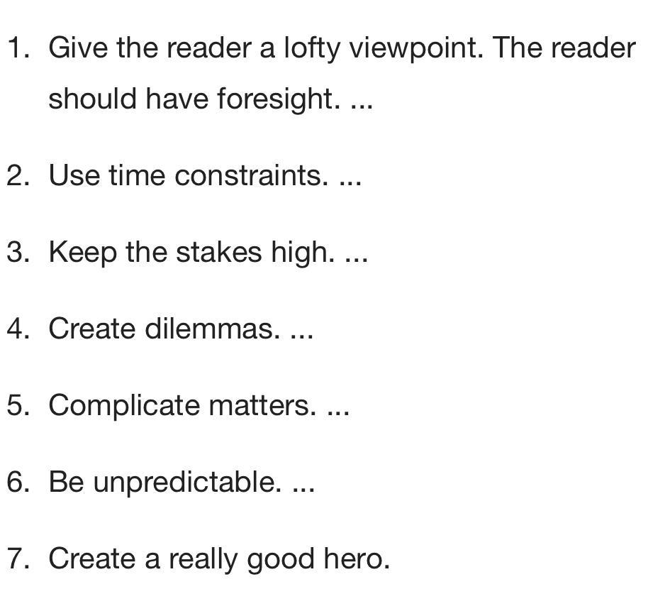 suspense story ideas and how do i write a suspenseful story