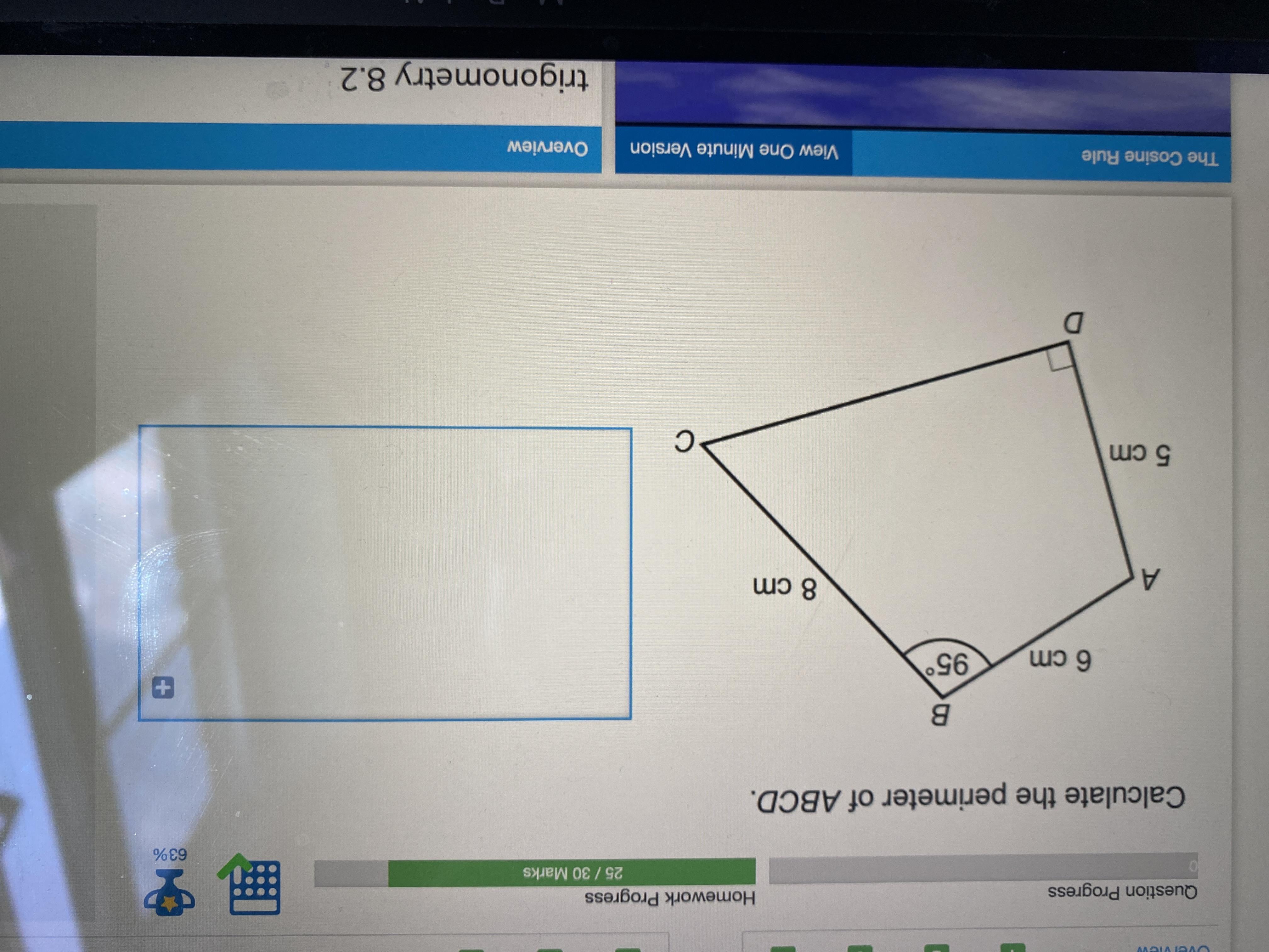 Calculate the perimeter of ABCD