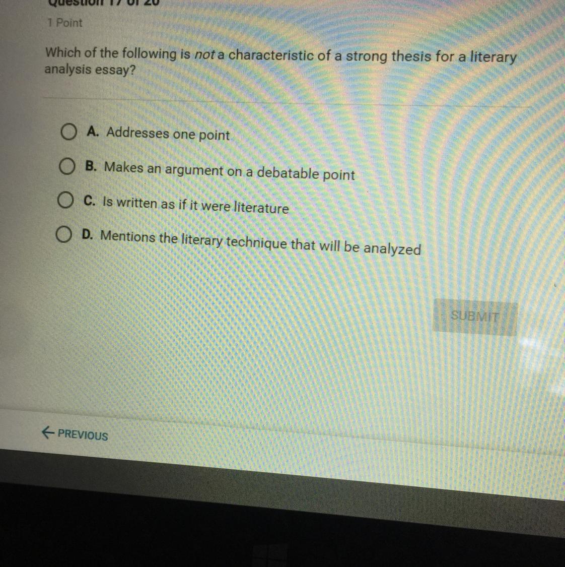 Which of the following is NOT a characteristic of a strong