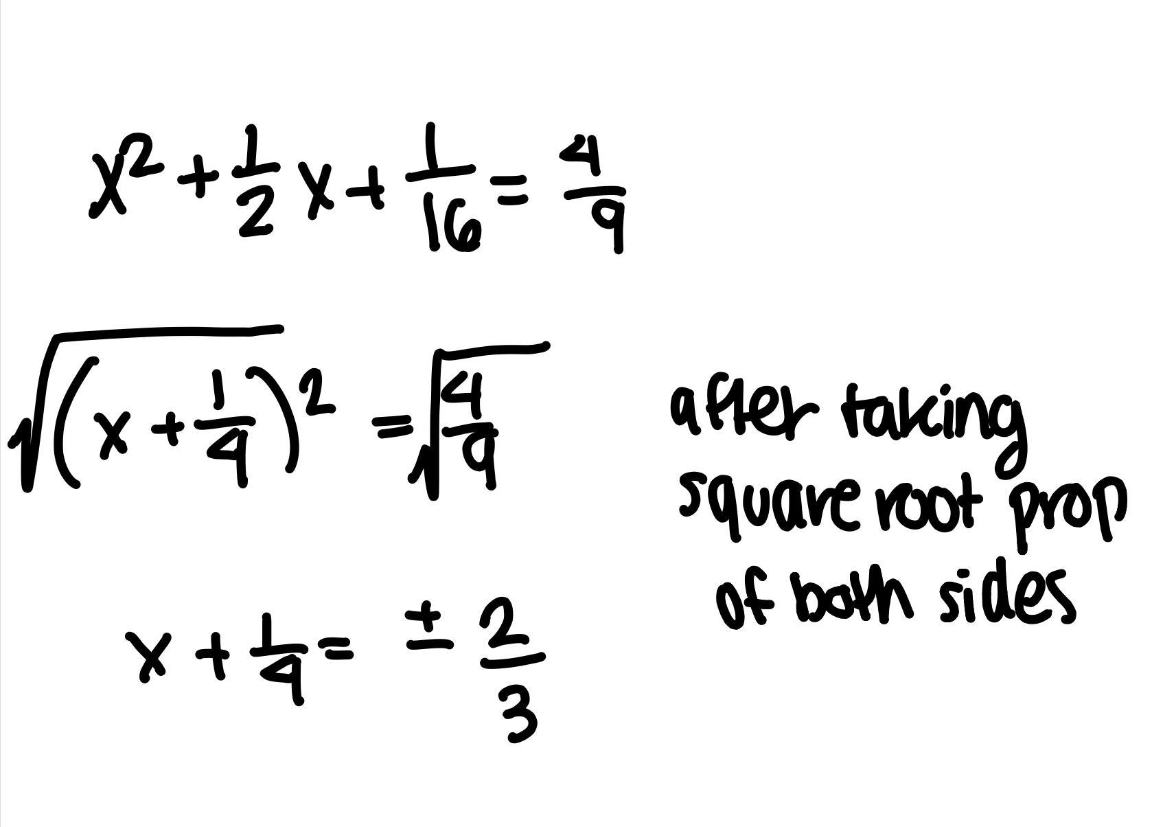 Square Root Property Solving quadratic equations square root property