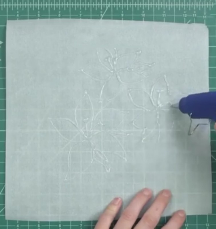 Put hot glue on baking parchment and wait until it dries. The next step? Brilliant!